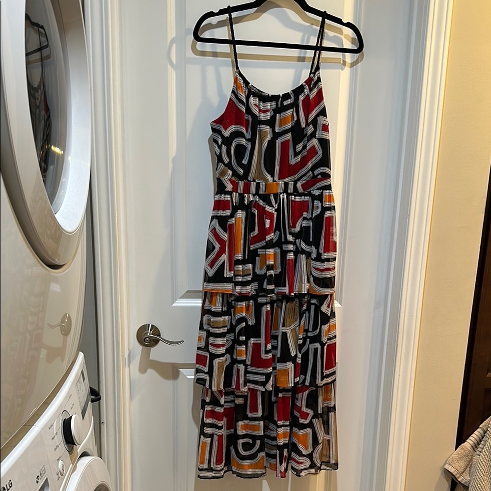 Colorful Abstract Strappy Dress